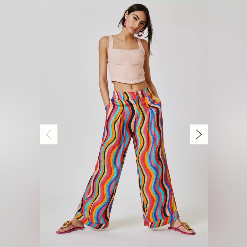 Farm Rio x Anthropologie Printed Wide Leg Pant